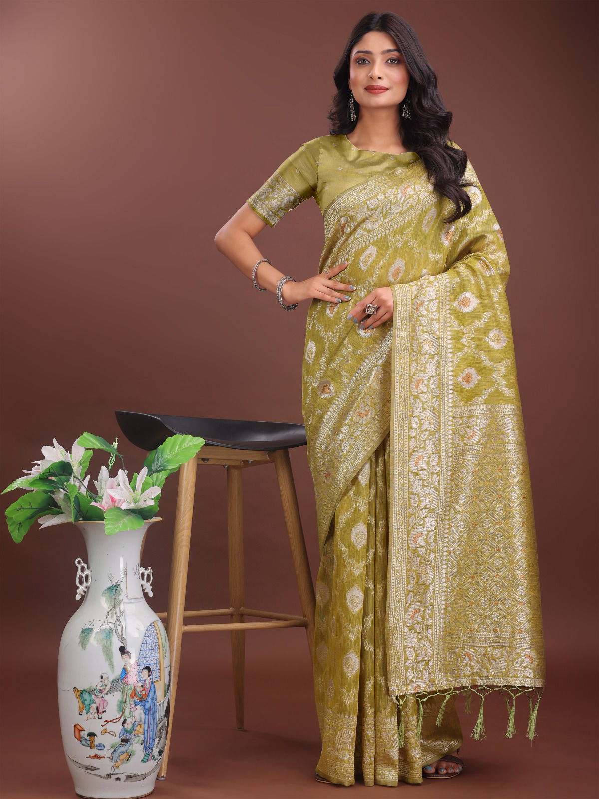 Zarista By Astita Linen Cotton Wedding Wear Saree Wholesale Market In Surat
